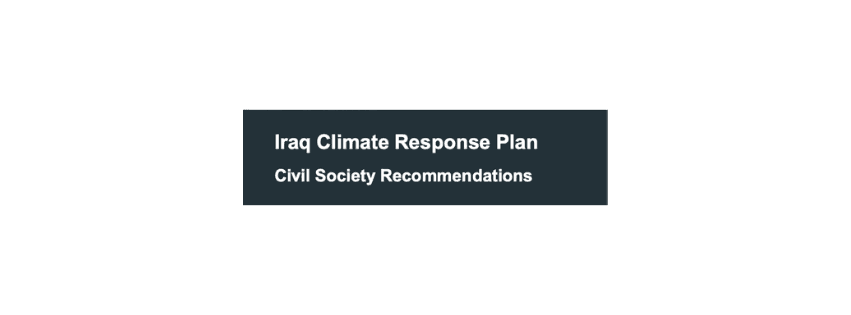 Iraq Climate Response Plan Civil Society Recommendations